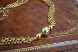 Golden Ball and Chain Necklace - Caroline Murat