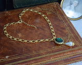 Renaissance Chain and Crystal Necklace