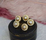 Rhinestone Hair Decorations - Gold and Pearl