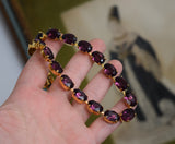 SALE! Amethyst Swarovski Collet Necklace - Medium Oval