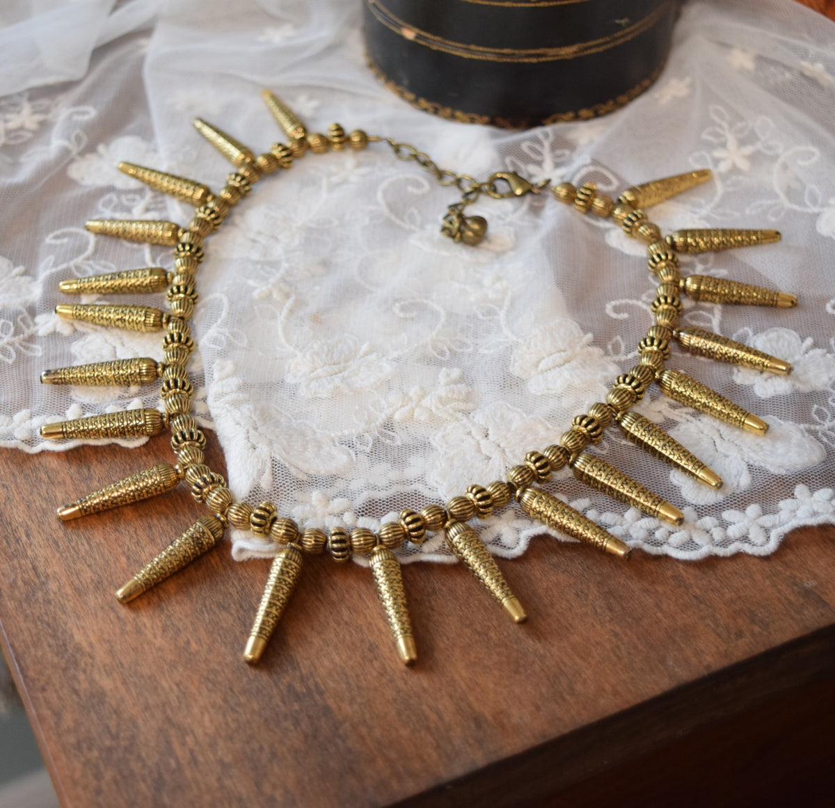 Victorian Etruscan Revival Fringe Necklace – Dames a la Mode