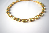 Light Yellow Swarovski Collet Necklace - Medium Octagon