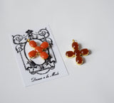 Small Carnelian or Coral Cross - Jane Austen Cross