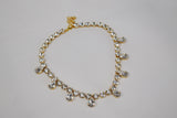 Clear Crystal Swarovski Necklace with Teardrops - Tiny Round