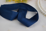 Silk Ribbon - Navy - 1.25" Wide - By the Yard