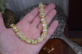 Yellow Citrine Crystal Collet Necklace - Small Octagon