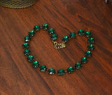 Emerald Green Riviere Necklace - Medium Round