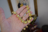 Yellow Aurora Crystal Collet Necklace - Medium Square