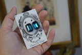 SALE! Dark Teal Blue Aurora Crystal Earrings - Large Octagon