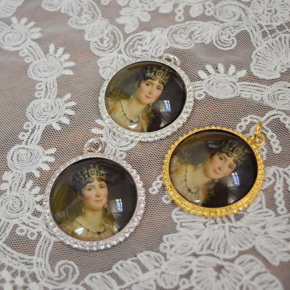 SALE! Miniature Portrait - Large Round - Empress Josephine