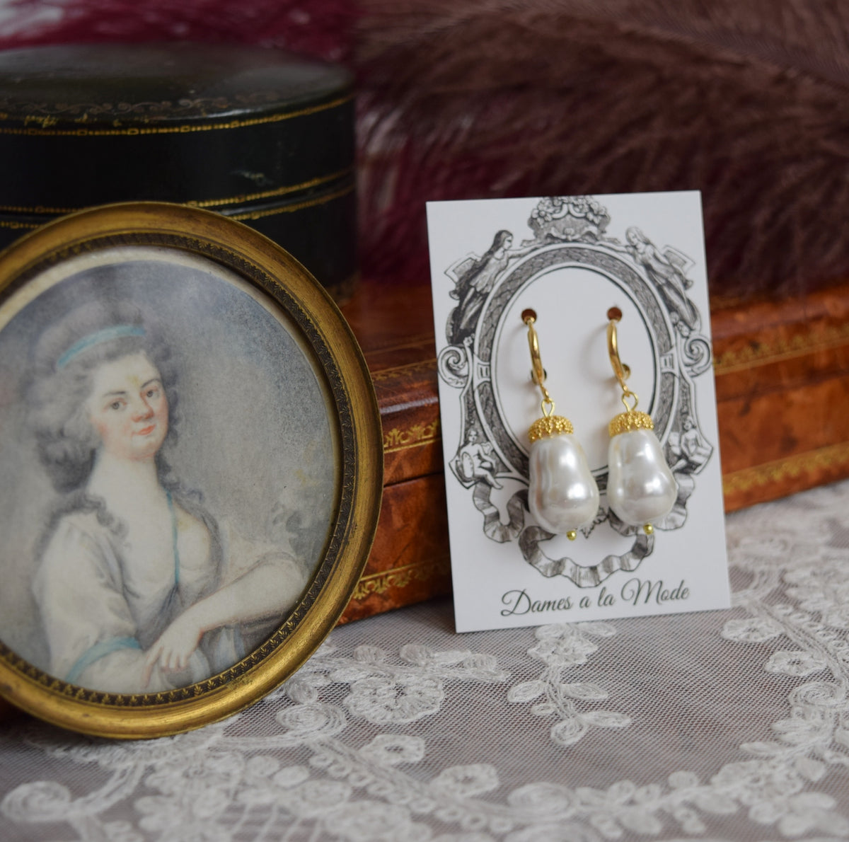 定価8.7万 新品 AGMES BAROQUE PATRICE EARRINGS Baroque Patrice Earrings