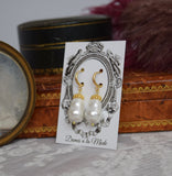 Shell Pearl Baroque Earring with Filigree