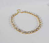 Clear Swarovski Crystal Collet Necklace - Small Round