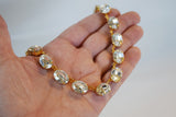 Clear Swarovski Crystal Necklace - Medium Oval