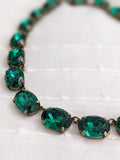 Emerald Collet Necklace - Large Oval
