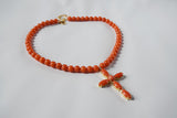 Coral Cross Pendant or Necklace