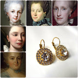 18th Century Paste Glass Earrings - Reproduction Rococco Earrings