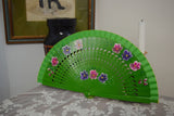 Wooden Hand Fan - Green