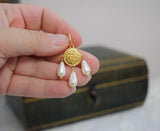 Renaissance Pearl and Coin Earrings