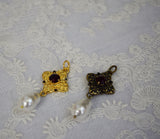 Renaissance Diamond-shaped pendant with Garnet and Pearl
