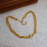Golden Ball and Chain Necklace - Caroline Murat