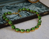 Fern Green Aurora Crystal Necklace - Large Oval