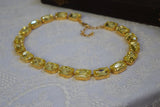 Light Yellow Aurora Crystal Necklace - Large Octagon
