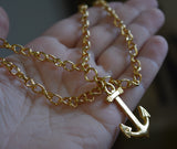 Anchor and Chain Necklace
