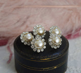 Rhinestone Hair Decorations - Silver and Pearl