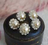 Rhinestone Hair Decorations - Silver and Pearl
