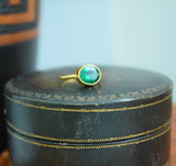 Emerald Quartz Oval Vermeil Ring