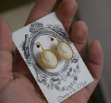 Ivory Cameo Earrings - Large Oval
