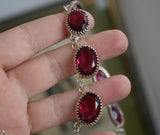 BLACK FRIDAY Dark Pink Crown Necklace - Large Oval - Sample Sale