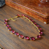 Sample Sale! Dark Pink Aurora Necklace - Large Oval
