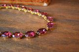 Sample Sale! Dark Pink Aurora Necklace - Large Oval