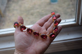 Sample Sale! Dark Pink Aurora Necklace - Large Oval