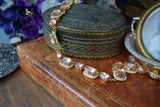 Peach Aurora Halo Necklace - Large Oval