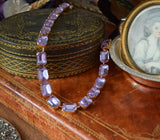 Light Purple Aurora Crystal Necklace - Medium Octagon