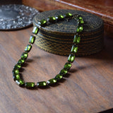 Sample Sale! Olive Crystal Collet Necklace - Medium Octagon