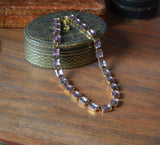 Sample Sale! Light Purple Crystal Collet Necklace - Medium Octagon