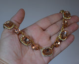Peach Aurora Halo Necklace - Large Oval