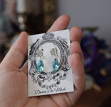 BLACK FRIDAY Aquamarine Navette Earrings