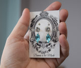 BLACK FRIDAY Aquamarine Navette Earrings