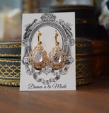 BLACK FRIDAY Crystal Cluster Teardrop Earrings