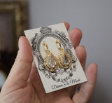 BLACK FRIDAY Crystal Cluster Teardrop Earrings