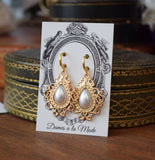 BLACK FRIDAY Renaissance Filigree Pearl Teardrops
