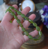 BLACK FRIDAY Olive green beaded necklace - Sample Sale