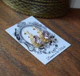 BLACK FRIDAY Swarovski Light Amethyst Halo Earrings