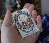 BLACK FRIDAY Swarovski Light Amethyst Halo Earrings