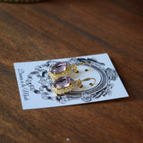 BLACK FRIDAY Swarovski Light Amethyst Halo Earrings